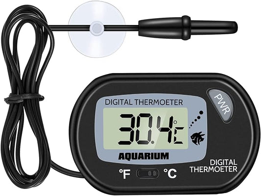 Zacro Digital Aquarium Thermometer, Fish Tank Thermometer, Water Thermometer with Large LCD Display, Reptile Thermometer for Fish Tank Water Terrarium