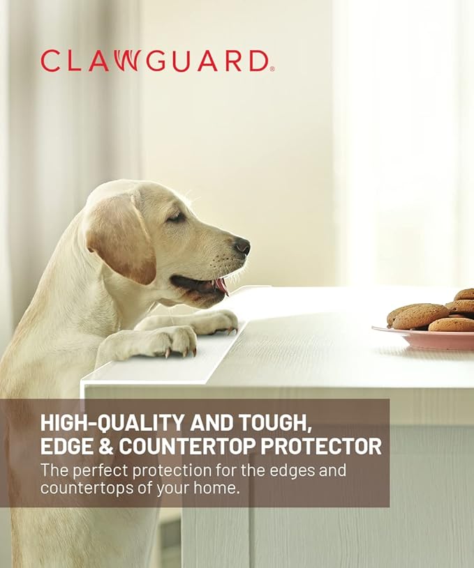 CLAWGUARD Edge and Countertop Protector from Dog Scratching Counter Easy Clean Install Paw Barrier 29.5 x 2.25 in