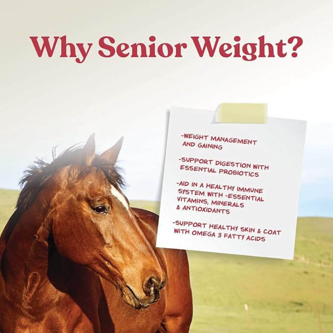 Manna Pro Weight Accelerator for Senior Horses | Made with Omega 3 Fatty Acids from Flaxseed | 8 Pounds