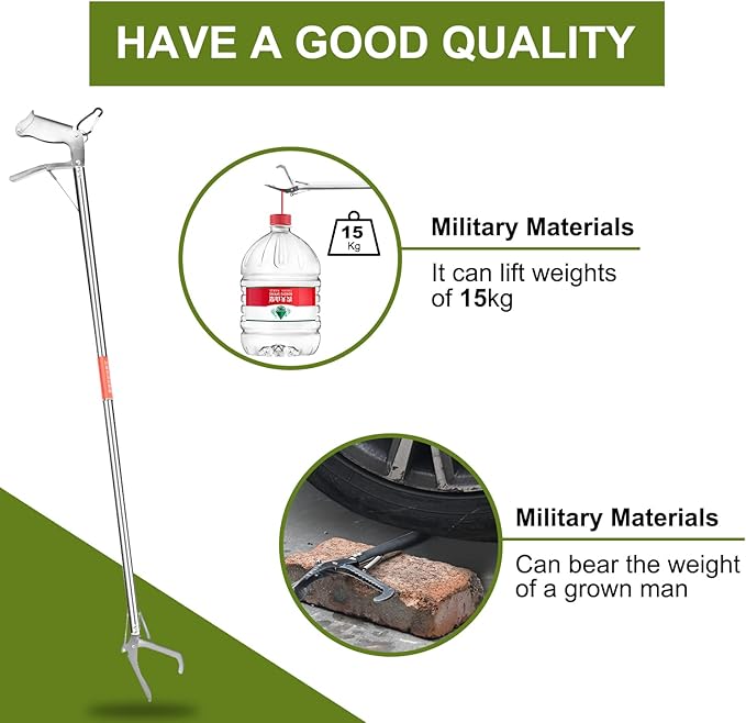 60" Snake Tongs Professional All-Aluminum Alloy Extra Heavy Duty Snake Tongs Reptile Grabber Catcher Wide Jaw Handling Garbage Picker Upper Tool。