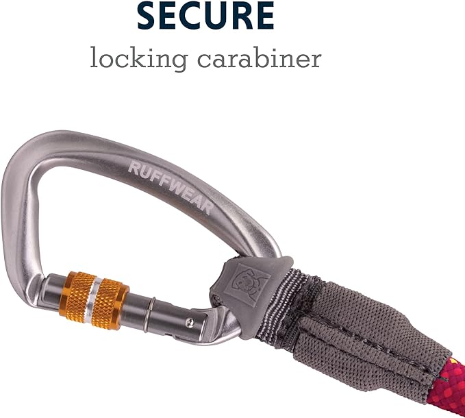 Ruffwear, Knot-a-Leash Dog Leash, Reflective Rope Lead with Carabiner, Hibiscus Pink, Small