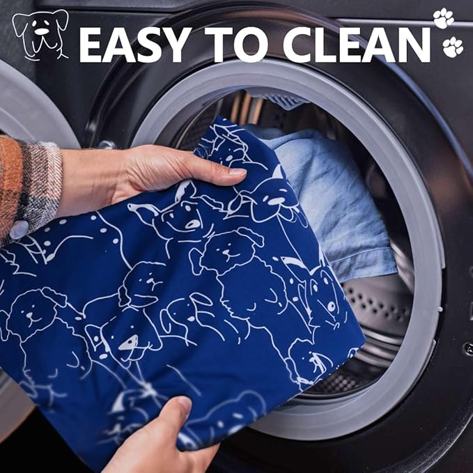 Dog Bed Cover-Washable Dog Bed Cover, Dog Bed Replacement Cover,Cotton Waterproof Warm Dog Mattress Cover,Bed Cover for Dog/Cat 58x28 Inches-Easy to Remove