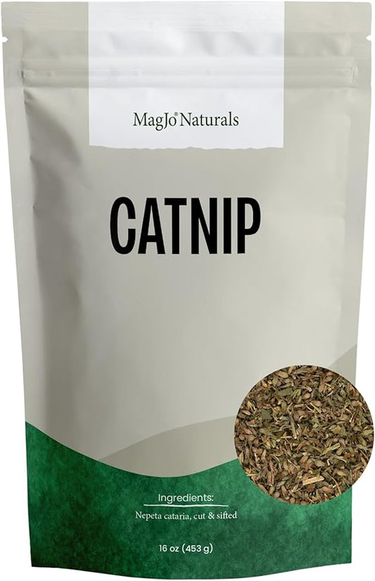 MagJo Naturals Farm Direct Catnip, Freshest Available, Bulk Bag (1 Pound)