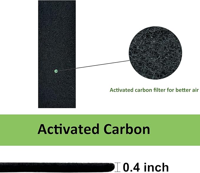 Carbon Filters Compatible for Litter Robot 3 Accessories Activated Charcoal Replacement Filters Work for Cat Robot Litter Box LR3 Keep Home Fresh 8-Pack (Black)…