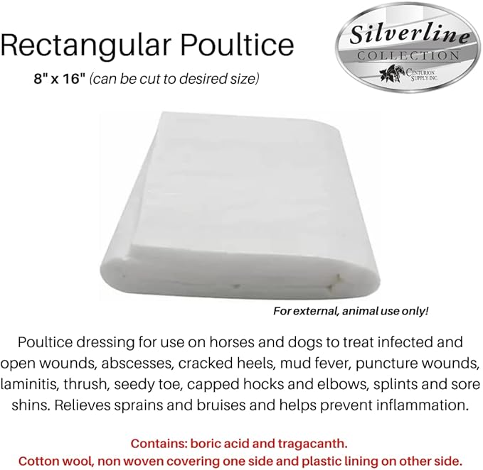 SILVERLINE Poultice Pad for Horse, 8" x 16"