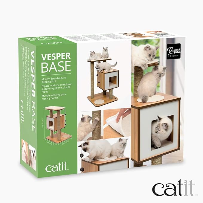 Catit Vesper Cat Tree, Base, Walnut, 52042