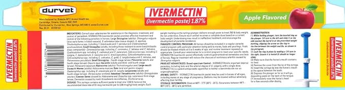 Ivermectin Paste - Horse Wormer 1 Tube 6.08 Grams (3-Pack)