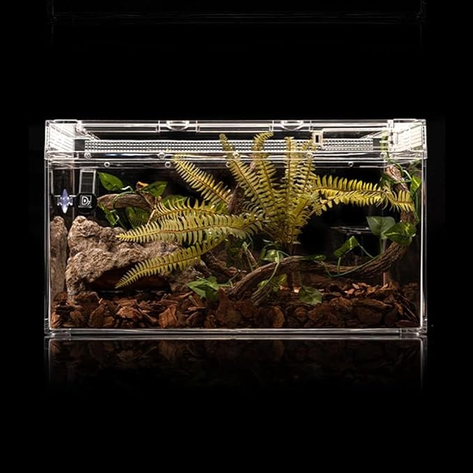 Reptile Rock Reptile Hide Cave Hideout Terrarium Habitat Decor Ornament Shelter for Hermit Crab Spider Frogs Amphibians Small