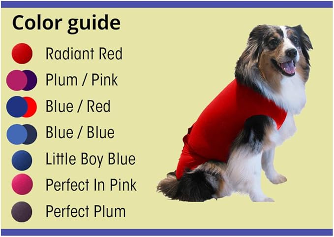 SurgiSnuggly Dog Surgery Recovery Suit for Female Or Male Dogs,Veterinarian Invented Dog Onesie Is Better Than A Dog Cone, American Milled Fabric Is Safe Spay Or Neuter Surgical Recovery Easy XLS EC