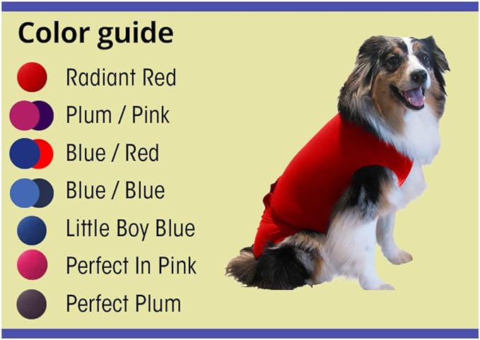 SurgiSnuggly Dog Surgery Recovery Suit The Dog Cone E Collar Alternative for Dogs It's Better Than Cone After Surgery with American Textile to Protect Female Spay and Male Neuter Wounds Red Ms EC