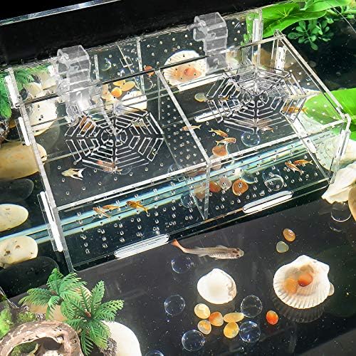 Hamiledyi Aquarium Breeding Isolation Box Acrylic Fish Tank Acclimation Hatchery Incubator Holder Divider for Guppy Shrimp Clownfish Fishes