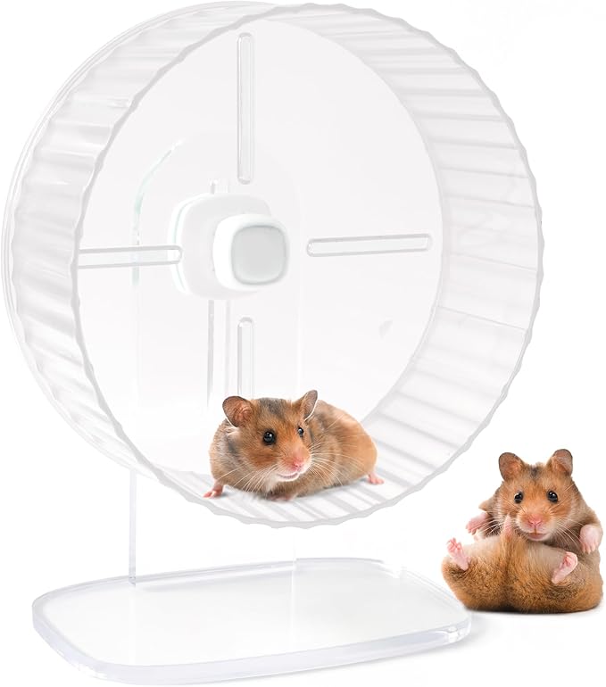 Hamster Wheel, 8.3inch Silent Hamster Wheel, Adjustable Height Turtle Wheel Turtle Tank Accessories, Dwarf Hamster Wheel, Hedgehog Wheel, Gerbil Wheel, Small Pet Exercise Wheels