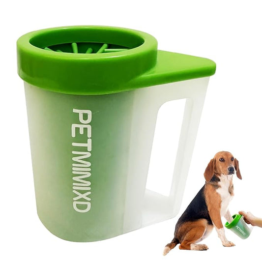 Dog Paw Cleaner for Dogs,Dog Paw Washer with Handle,Portable Pet Paw Cleaner,Medium,6 in, Green