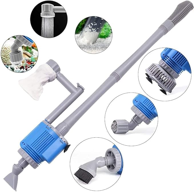 UPETTOOLS Aquarium Gravel Cleaner - Electric Automatic Removable Vacuum Water Changer Sand Algae Cleaner Filter Changer 110V/28W