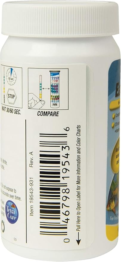 Tetra EasyStrips 6-in-1 aquarium Test Strips, Water Testing, Model:19543, (Pack of 2)