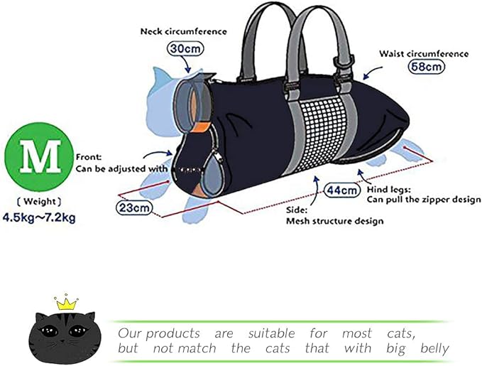Cinf Cat Nail Clipping Cleaning Grooming Restraint Bag No Scratching Biting for Bathing Nail Trimming Injecting Examining