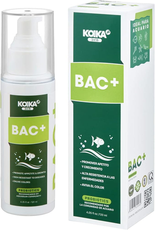BAC+ Aquarium Probiotics, Immunity Boosting, Disease Resistance & Improve The Digestive System (BAC+,120ml)