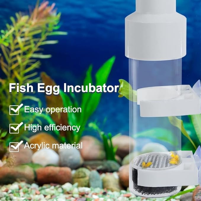 MiOYOOW Fish Egg Incubator, 40/50mm Aquarium Cichlids Fish Hatchery Isolation Fish Breeding Box for Aquarists