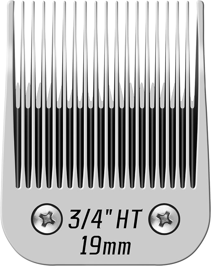 3/4HT Detachable Pet Dog Grooming Stainless Steel Blades,Compatible with Andis/Oster A5,Wahl KM10 Series dog Clippers,Cut Length 3/4"(19mm)