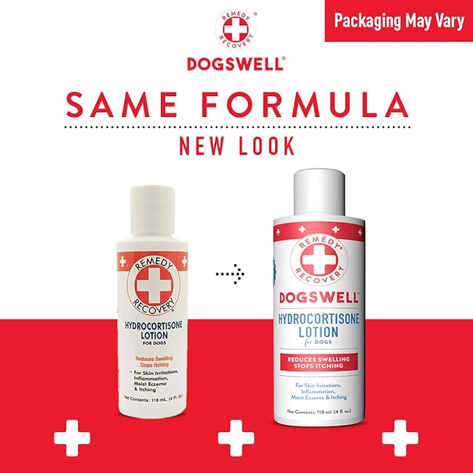 Cardinal Pet Care DOGSWELL Hydrocortisone Lotion and Veterinary Formula Hot Spot & Itch Relief Spray for Dogs and Cats, 4 oz. and 8 oz.