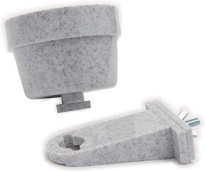 Lixit Quick Lock Removable Cage bowls for Rabbits, Birds, Dogs, Cats, Gunea pigs and Other Small Animals. (Granite, 10oz)