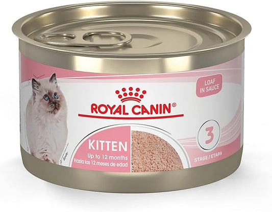 Royal Canin Feline Health Nutrition Kitten Loaf in Sauce Canned Cat Food, 5.1 oz can (24-count)
