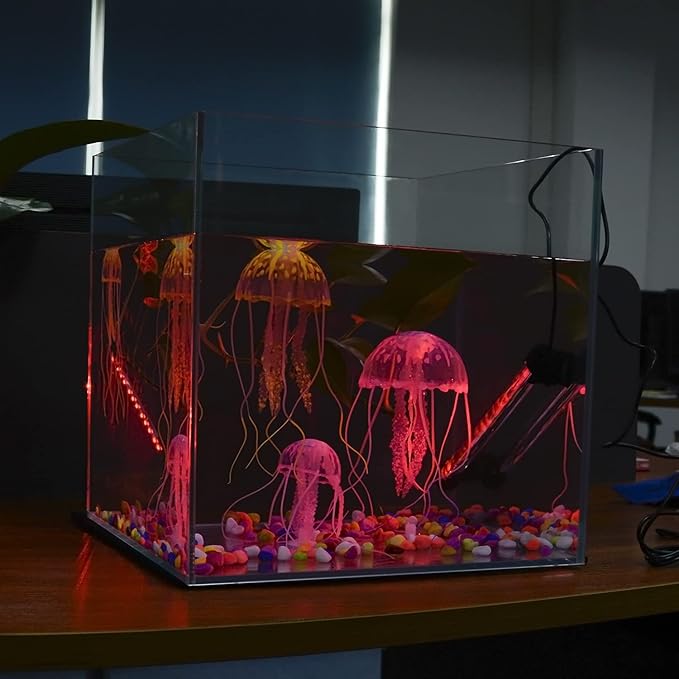 LED Aquarium Lights, RGB Fish Tank Lights Underwater IP68 Waterproof Submersible Remote Control Tank Lid Lights Colored Adjustable Fish Aquarium Tank Waterfall Lighting, 15 inch