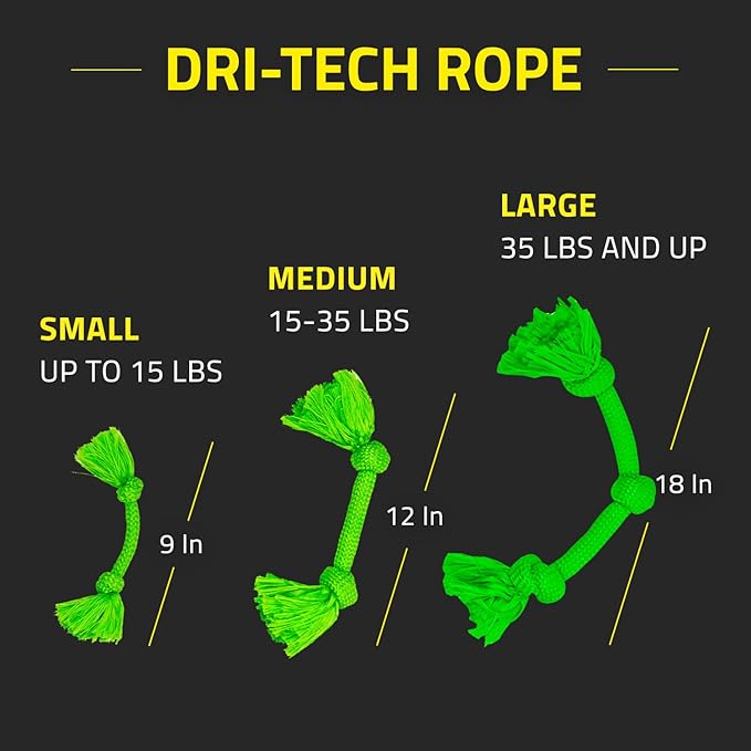Playology Dri Tech Rope Dog Chew Toy for Medium Dog Breeds (15-35lbs) - Engaging, All-Natural Sweet Potato Scented Dog Toys for Tough Chewers - Easy to Clean - Interactive and Non-Toxic