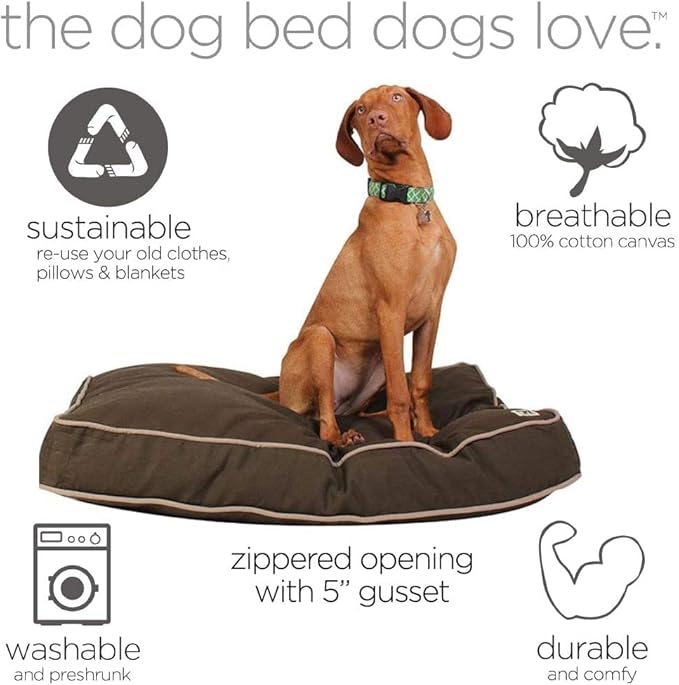 Molly Mutt Medium to Large Dog Bed Cover - Landslide Print - Measures 27”x36”x5’’ - 100% Cotton - Durable - Breathable - Sustainable - Machine Washable Dog Bed Cover