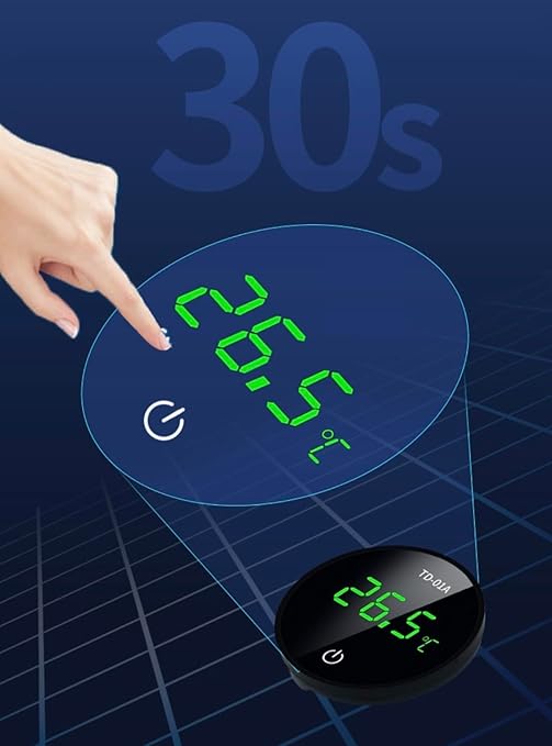 Aquarium Thermometer, Aquarium Thermometer LED Touch Display, High Precision, Rechargeable