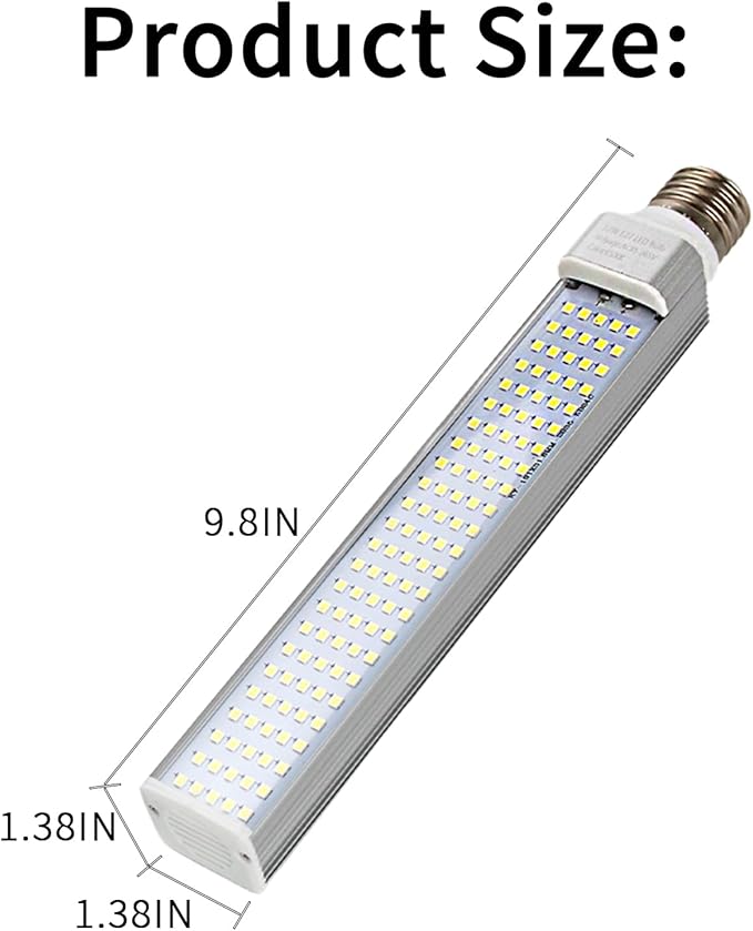 LED Compact Bulb 22W 6500K,Full Spectrum LED Light for Reptiles,Amphibian and Plant Growth,10000H Long Lifespan and Rotate 90°(1.4 * 1.4 * 10in)