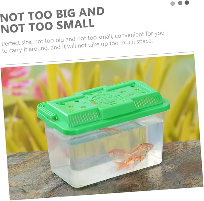 Plastic Turtle Fish Tank Pet Fish Tank Small Aquarium Plastic Goldfish Aquarium Habitat Acrylic Reptile cage reptisoil terrariums Handheld Aquarium Feeding Box Household