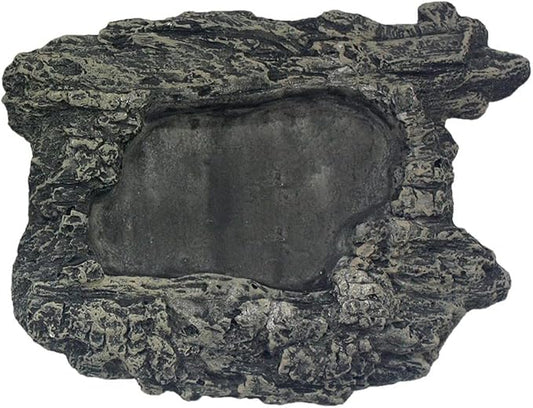 Komodo Habitat Rock Bowl Medium |Natural Looking Decorative Food & Water Dish | Ideal for Short Legged Species |