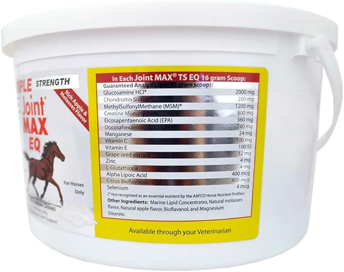 Joint MAX Triple Strength EQ GRANULES for Horses - Support Joint Health - Glucosamine, Chondroitin - Vitamins, Minerals, Omega 3 Fatty Acids, Antioxidants - 180 Doses