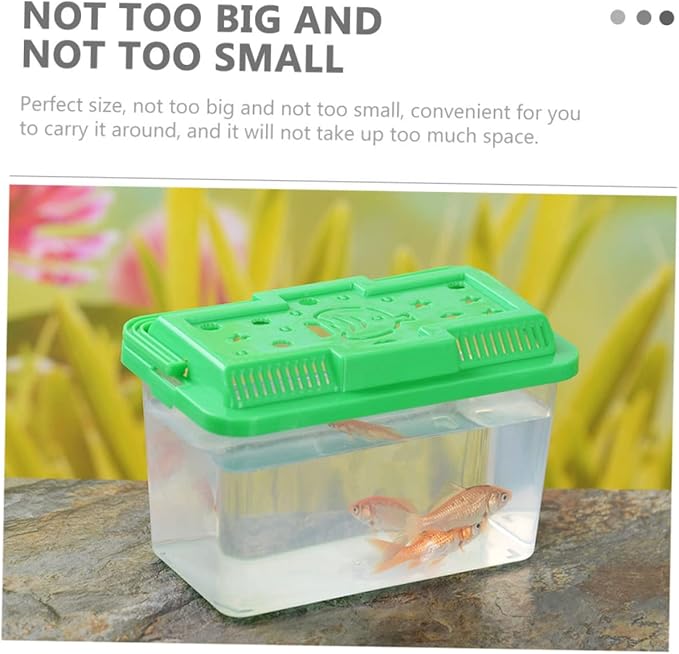 Plastic Turtle Fish Tank Lizards Terrarium Tank Reptile Feeding Tank Feeding Box for Reptile Reptiles Amphibia Portable Turtle Feeding Box Plastic Handheld Fish Tank Breeding Case