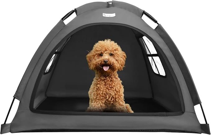 Cat Tent Outdoor and Dog House Outdoor, Cat and Dog Waterproof Tent House, Outdoor Dog Bed Washable, Indoor/Outdoor Cave Nest Bed Small Dog Tent for Cat, Bunny and Small Animal (Grey S)