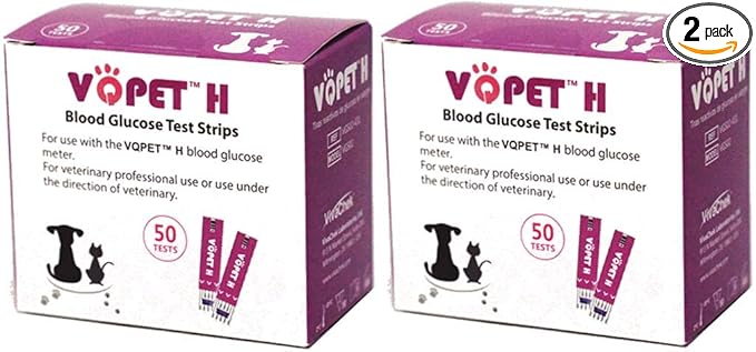 VQ PET H Blood Glucose Test Strips 100 Count for Pet