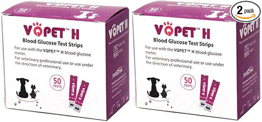 VQ PET H Blood Glucose Test Strips 100 Count for Pet