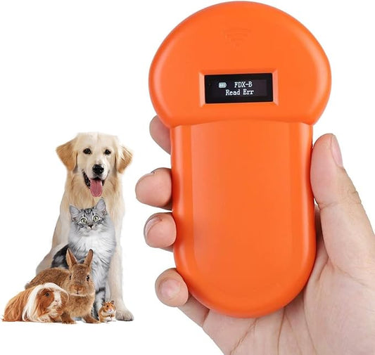 PET Chip Scanner, Microchip Reader, 134.2Khz LCD ISO Chip Animal Reader RFID Dog Microchip Handheld Pet Scanner for Cats and Dogs