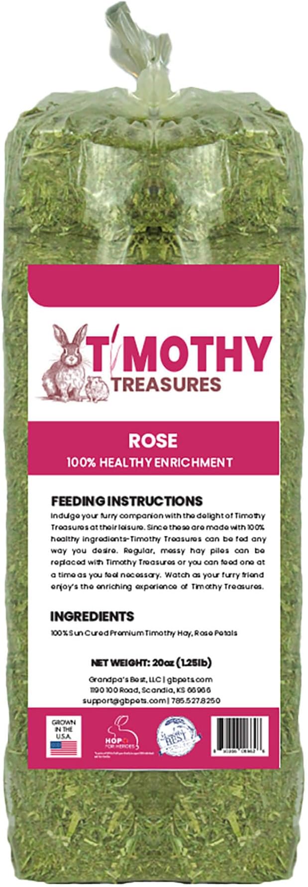 Rose Petal Enrichment Hay for Rabbits and Small Animals