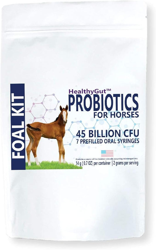 HealthyGut Foal Kit for Horses Dietary Supplement, All-Natural Formula (14 g)