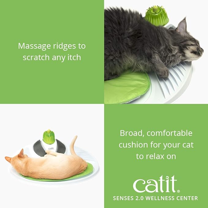 Catit Senses 2.0 Wellness Center Cat Toy - Interactive Multi-Purpose Relaxation Spot with Catnip Included