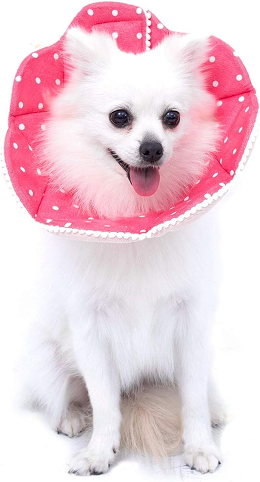 Adjustable Dog Cat Cone,Soft Recovery Cat Cone Collar,Dog Protective Collar for Cats,Puppy and Small Dogs,Pink