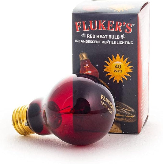 Fluker's Incandescent Red Heat Bulbs for Reptiles, 40 Watt