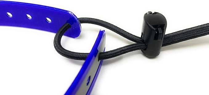 Replacement GPS eCollar with Adjustable Bungee, Multi-Hole Design, and Secure Toggle Closure for Small Dogs (Reflective Blue, Small Neck)