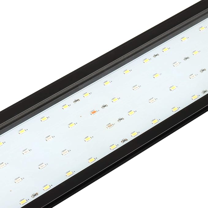 LED Aquarium Light, Full Spectrum Fish Tank Led Light with Aluminum Alloy Shell Extendable Brackets (30-36 in)
