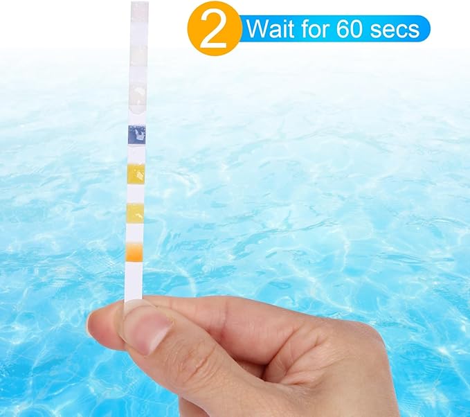 Aquarium Test Strips for Freshwater and Saltwater, 50 Pcs of 7 in 1 Test Strips, pH, Alkalinity, Nitrite, Nitrate, Chlorine, Carbonate, Hardness