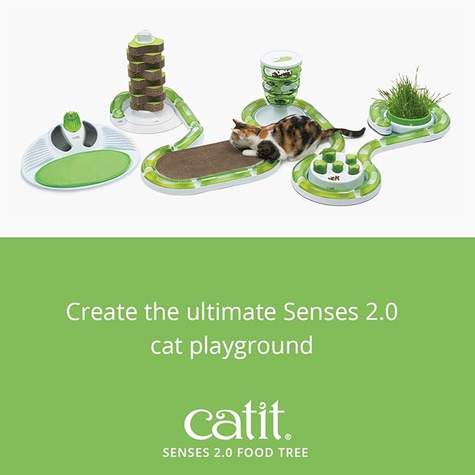 Catit Senses 2.0 Food Tree - Sturdy Tree-Shaped Slow Feeder