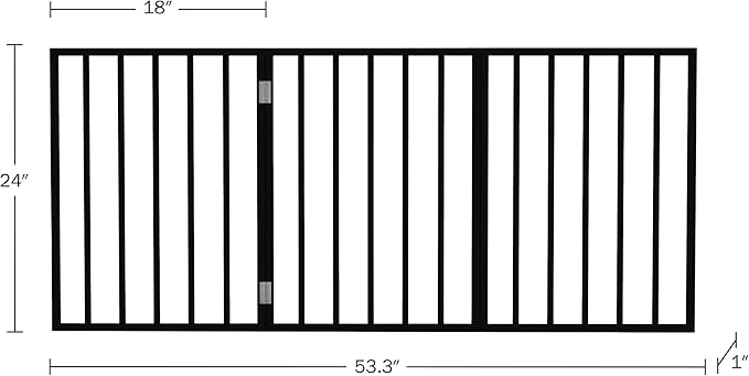 Indoor Pet Gate - 3-Panel Folding Dog Gate for Stairs or Doorways - 54x24-Inch Freestanding Pet Fence for Cats and Dogs by PETMAKER (Black)