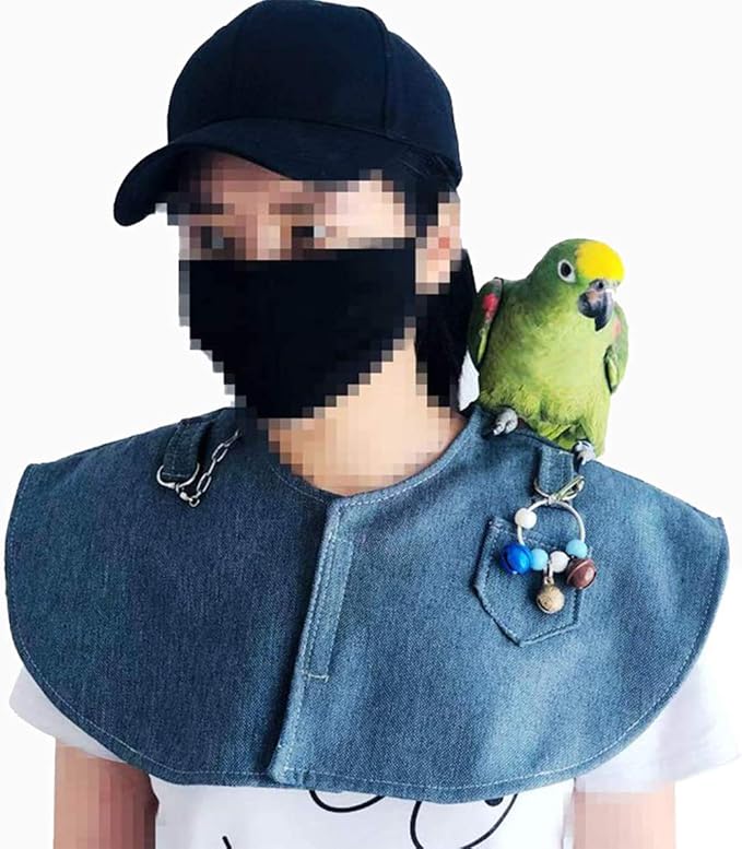 Bonaweite Pet Bird Shoulder Poop Protector, Anti-Bite Shoulder Pad Diaper Shawl for Parrot, Protective Anti-Scratch Arm Guard for Macaw African Budgies Parakeet Agapornis Fischeri Cockatiel Lovebird